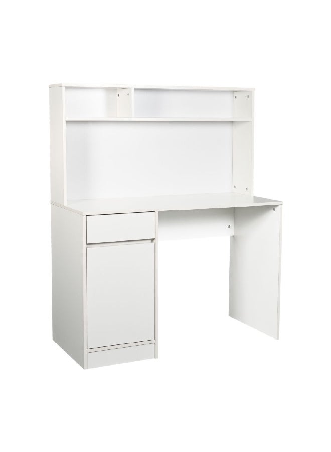 ميكاسا CD-23102 طاولة كمبيوتر بأدراج متينة عالية الجودة أبيض 135 x 50 x 110 سم - Image 1